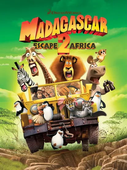 Affiche du film Madagascar 2, à la demande avec IPTV Luxembourg