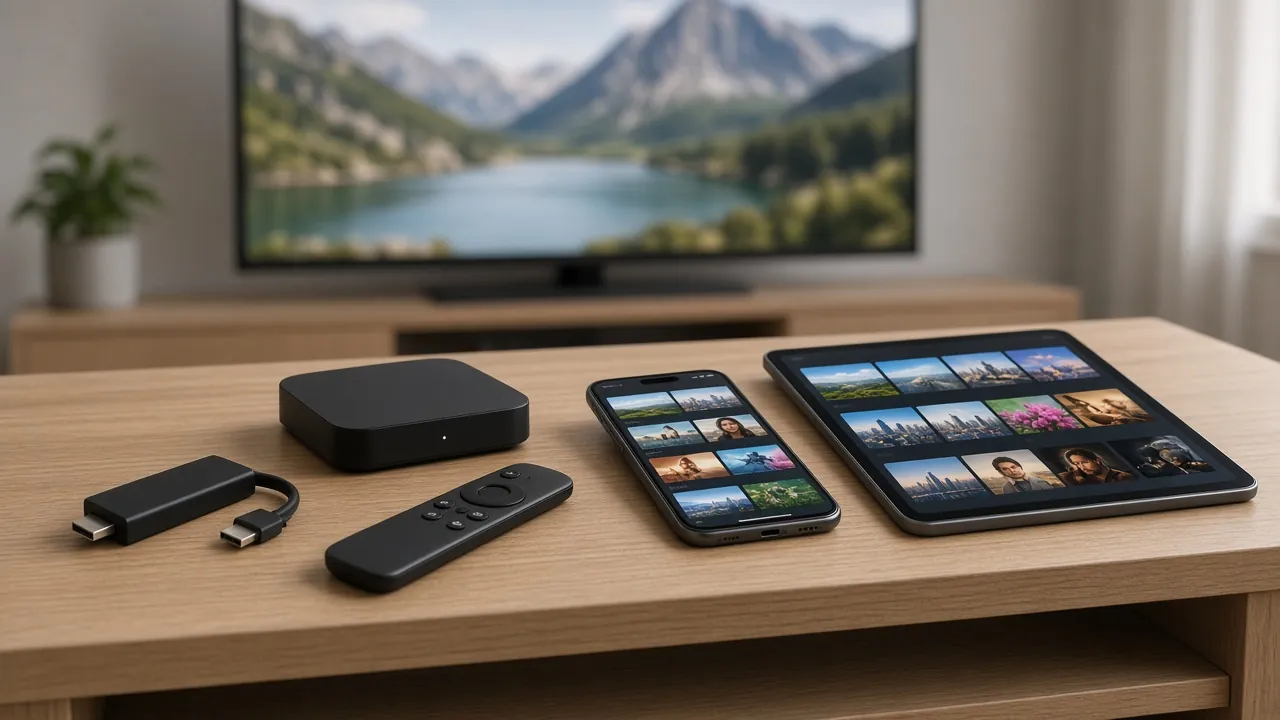 Appareils compatibles IPTV Luxembourg : Smart TV, clé TV, box, smartphone et tablette